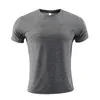 LL Camisas de entrenamiento para hombres de manga corta de secado rápido Athletic Gym Active T Shirt que absorbe la humedad