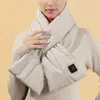 Foulards solide hiver femmes écharpe chaud vers le bas coton châle enveloppes Protection du cou coupe-vent gonflé épais plus brillant Bufandas