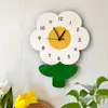 Настенные часы часы цветок висящий украшение для ванной комнаты в помещении для дома