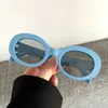 Nouveau fashiona le cadre ovale mode féminine personnalisé Street Photos lunettes de soleil hommes