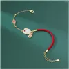 Lien Bracelets Chinois Vintage Cour Style Rouge Corde Nafu Jade Bracelet Petite Amie De Mode Main Orn