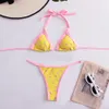 Micro Biquíni Push Up Bathing Suit de banho 2023 New Girl Swimwear Duas peças de banho Brasquinis Brasquinis de terno para mulheres de praia