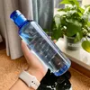 Nouvelle bouteille d'eau en plastique PC avec marqueur de temps Bouteille de boisson étanche de grande capacité créative Bouteilles d'eau de sport résistantes aux chutes