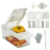 Utensili per frutta e verdura TGOGO Tagliaverdure multifunzionale Affetta patate Grattugia per carote Accessori da cucina Gadget Utensile da cucina con lama in acciaio 230511