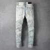 designer jeans jeans jean amirres denim maschi pantaloni nuovi piccoli leisure hip hop high street logoro lavati i jeans slim fit dipinto per uomo #697 7oa4