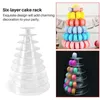 Stampi da forno Supporto per cupcake a 10 livelli Stand rotondo Macaron Tower Espositore per torta trasparente per decorazioni per feste di compleanno di nozze