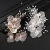 Hårklipp Handgjorda blommor Petal Accessorie Pearl Decoration Band för kvinnor Beauty Care Care Gift Wedding Jewelry