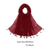 2023 Nya mode Summer Women Scarf Böhmen Plain Beach Hijab Shawls and Wraps Female Foulard Echarpe Designer Pashmina Bandana