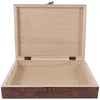 Gift Wrap Small Wooden Jewelry Case Storage Container Unfinished Lock Box Retro Vanity Decor