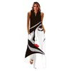 Casual Dresses MOVOKAKA Ladies Spring Summer Long Women Black Sleeveless V-neck Loose Party Face Print Vintage Beach 230511