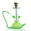 Plastic clear Smoke straight pipe Arabian hookah shisha Beaker Dab Rigs Glass Water Pipes Hose