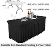 Table Cloth Spandex Rectangle Skirts 6ft Fitted Cover Wrinkle Resistant for el Wedding Anniversary Party Decoration 230510