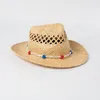 ベレー帽のトレンドトレンドストローフェドーラ帽子男性砂漠カウボーイキャップ