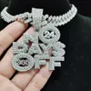 Collane con ciondolo Uomo Donna Hip Hop NO DAYS OFF Collana con catena cubana 13mm HipHop Iced Out Bling Fashion Charm Jewelry 230511