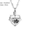 Pendant Necklaces Heart Cremation Urn Necklace For Ashes Keepsake Jewelry Memorial Cylindrical