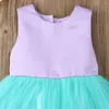 Mädchen Kleider 2023 Kinder Sommer Kleidung Blume Kinder Baby Bogen Festzug Party Prinzessin Formale Kleid Tutu Kleid Spitze Chiffon kostüm 6M-5T