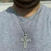 Pendant Necklaces Drop Ship Styles Letter Jesus Cross Shape Charm Fit Tennis Chain Necklace For Men Women Hip Hop Jewelry