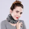 Scarves Winter Women Real Fur Headbands Scarfs Stretch Scarf Handmake-Knit Genuine Rex Neck Cover Fashion Ring