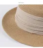 Breda randen hattar ins franska stilfullt band solvisir för kvinnor damer sommar resor beant solkräm halmkroppar