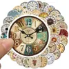 50PCS Vintage Clock Retro Temed Graffiti Naklejki do majsterkowania Laptop Laptop Motorcycle Rowers TT204