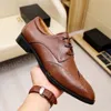 Fashion Dress Shoes Men Black Brown real Leather Men's Business Oxford Mens Walking Flats Wedding Party Loafers Men Shoe