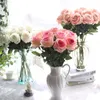 Fiori Decorativi 10pz Rose Artificiali Per La Decorazione Di Nozze Bouquet De Mariage