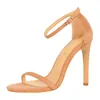 Dress Shoes 126-9 Fashion Women's Sandals Thin Heel Super High Suede Open Toe Summer Women High-heeled Pumps