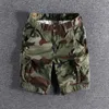 Mäns shorts Summer American Multi-Pocket Camouflage Overalls Shorts Men's Fashion Retro Casual Five-Point Pants Loose Woven Pants 230511