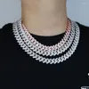 Chains Iced Out Bling 5A Cz Paved 15mm Wide Cuban Chain Necklace Miami Link Fashion Rock Punk Hip Hop Jewelry Drop Ship