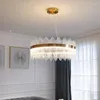 Lustres plafond nordique décor à la maison Led cristal luminaire suspendu éclairage intérieur salon chambre rond luxe moderne