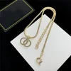 Pendant Necklaces For Women Stainless Steel Necklace Gold Necklaces Fashion Jewellery 18K Gold Plated Letter For Women Wedding Jewelry