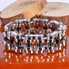 Bracelets de link Design de cadeia Design de aço inoxidável Acessório de bracelete masculino Acessórios de estilo punk de hippie