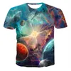 Magliette da uomo 2023 Summer 3D Shirt Starry Sky Print Fashion Top a manica corta