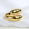 Pierścienie klastra złoto srebrny kolor nieregularny pierścień moda zagłębiona dla kobiet mężczyzny minimalizm Trend