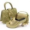 Dress Shoes Doershow Nice African And Bag Matching Set With Black Selling Women Italian For Party HGB1-25