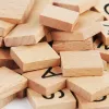 100pcsset en bois Alphabet Scrabble Tuiles Noir Lettres Chiffres Pour Artisanat Bois RRB15679