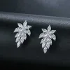 Boucles d'oreilles à tige brillantes en cristal cubique pour femme fête de mariage dans des styles assortis