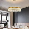 Lustres plafond nordique décor à la maison Led cristal luminaire suspendu éclairage intérieur salon chambre rond luxe moderne