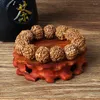 Strand Original 20mm Vajra Bodhi Bracelets Men Nature Rudraksha Inditation Bead for Women Prayer Tibetan Boddhism Jewelry