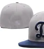 Men's Baseball Dodgers Fitted Size Hats LA Snapback Hats World Series White Hip Hop SOX Sport Caps Chapeau Stitch Heart " Series" " Love 2752