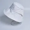 Chapeaux à bord large chapeau d'été féminin mince grosse circonférence Sun Sun Korean Style Bends and Hitches Cover Cover Sun-Arof Bucket
