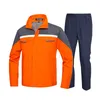 Men's Tracksuits Work Clothes With Reflective Stripes Men Workwear Jacket And Pants Suit Workshop Uniforms Mechanick For Spring Autumn