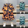 EnsemblesSuits Garçons Vêtements D'été Lettre Motif Pour T-shirt Court Enfants Tout-Petits Enfants 230510