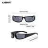 Sunglasses KAMMPT in Y2k Punk Sunglasses Men Women Trendy Fashion Outdoor Mirror Shades Eyewear Ins Cycling Goggle Sun Glasses 230511
