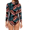 Maillots de bain pour femmes Surf Wear plage fermeture éclair maillot de bain à manches longues plongée Monokini femmes maillot de bain 2023 combinaisons Feminino été