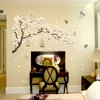 Décoration de fête 187128cm Grande Taille Arbre Stickers Muraux Oiseaux Fleur Décor À La Maison Papiers Peints pour Salon Chambre DIY Vinyle Chambres 230510