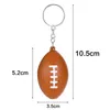 Pochettes à bijoux 50PC porte-clés ballon de Rugby pour les faveurs de fête école carnaval récompense sport pièce maîtresse décorations sac cadeaux remplisseurs