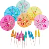 144pcs papel coquetel parasols guarda -chuvas de pegações de eventos de casamento suprimentos de festas de férias coquetéis de coquetels titulares f0705x