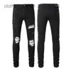 Дизайнерские джинсы Мужские джинсы джинсы джинсовые брюки мужские брюки носить корейскую версию модной моды мужская черная дыра белый патч Микроэластичные большие брюки 4937