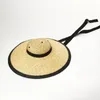 Широкие шляпы купола черная пляжная шляпа солома для женщин Лето путешествия